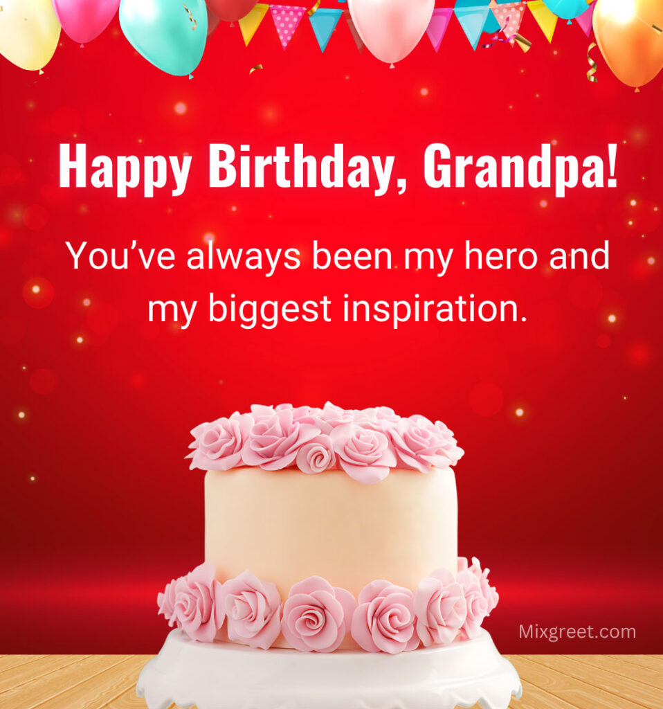 Birthday Wishes for Grandpa with a Beautiful Cake