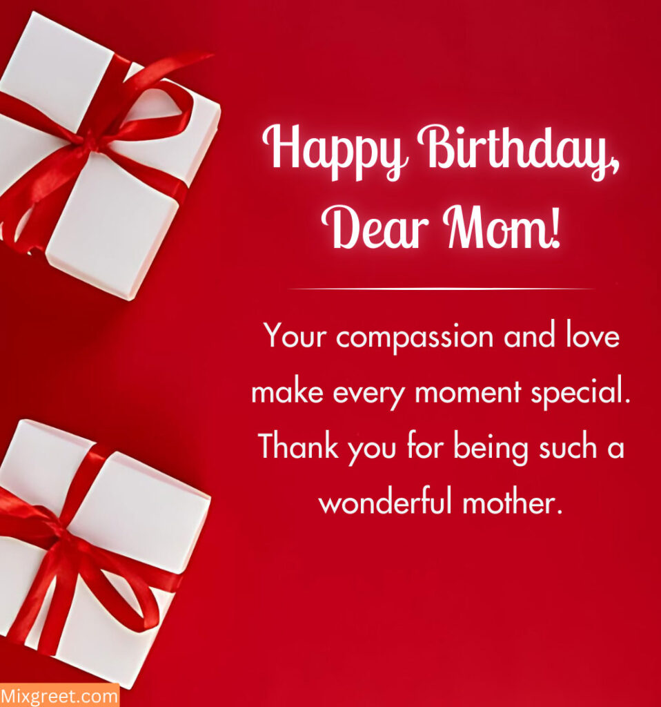 Birthday Wishes for Mother with gift box