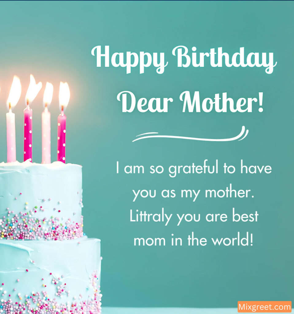 Birthday quotes for Mother with flowers