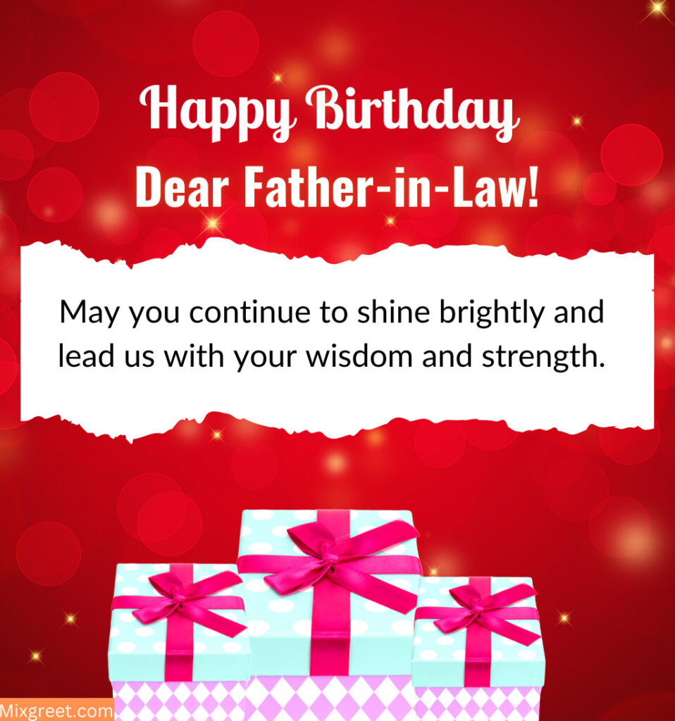 Happy birthday wishes for Father-in-law