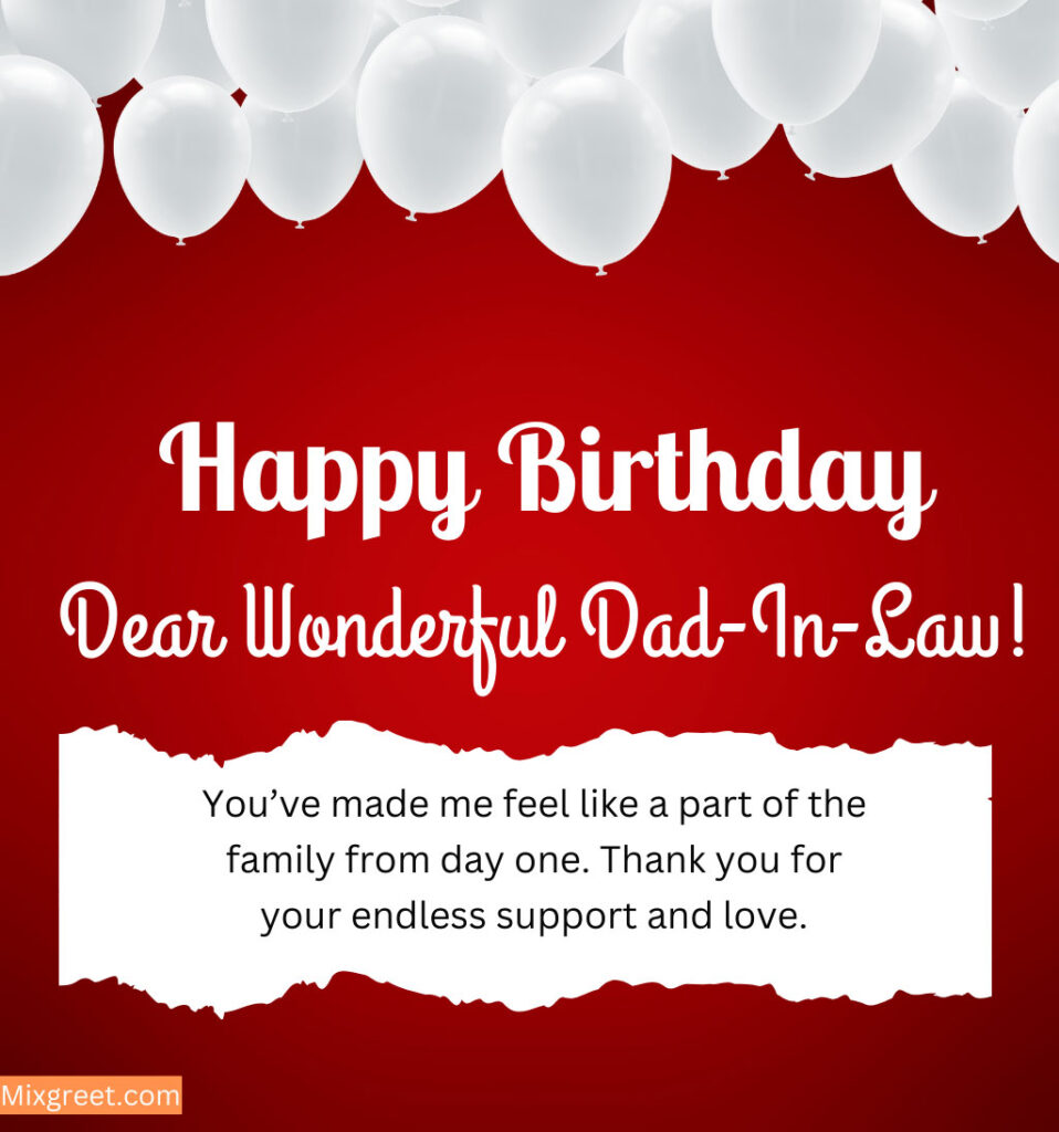 Birthday Greetings for Father-in-law