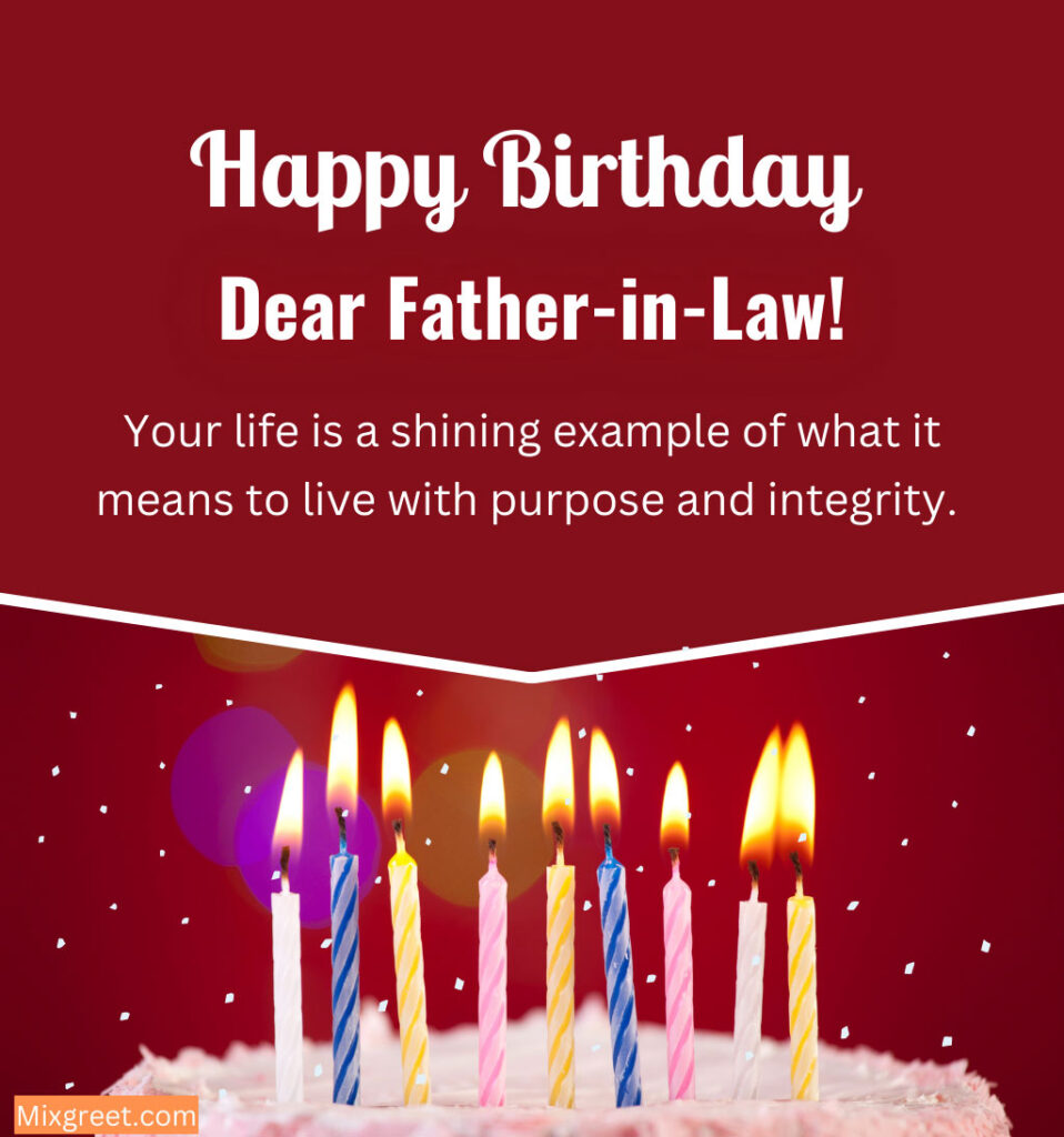 Birthday Wishes for Father in law with Candles