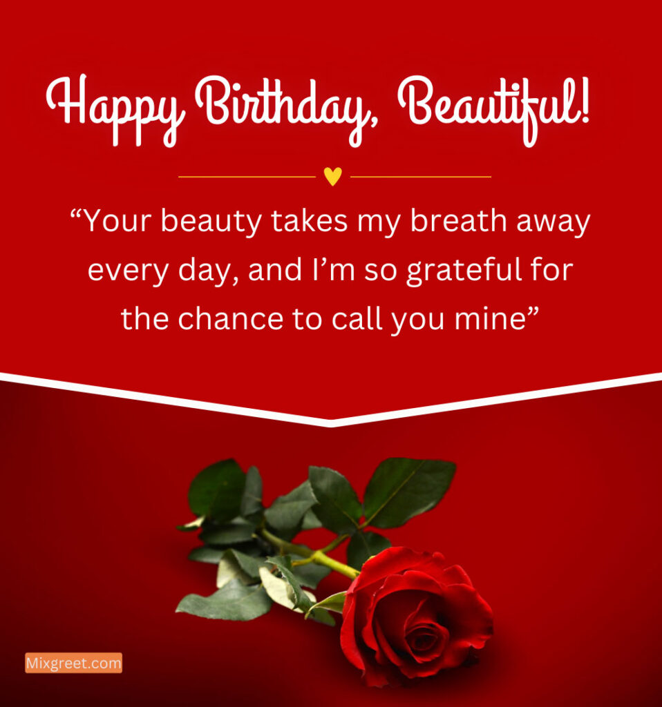 Beautiful Girlfriend Birthday Wishes With Rose Flower