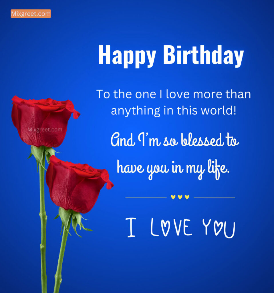 Happy Birthday my love wishes with roses