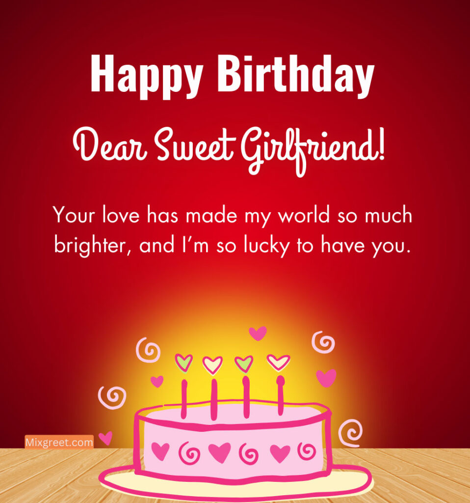 Happy Birthday Wishes for Sweetheart Girlfriend 