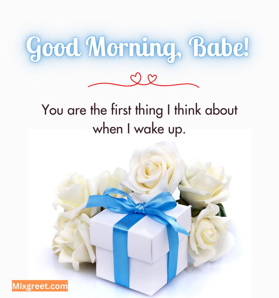 Love Good Morning Wishes with Flowers and Gifts for Her