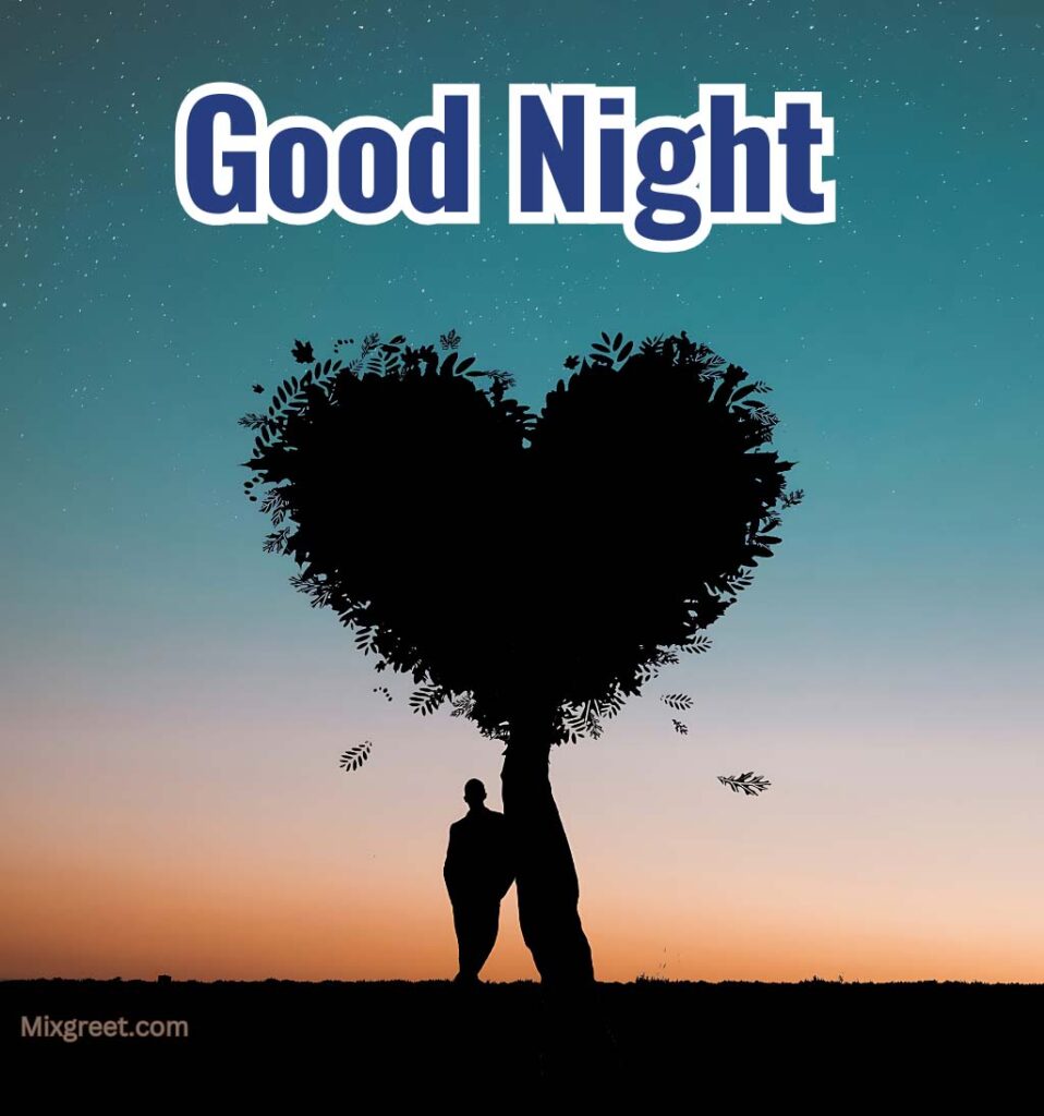 Love Good Night Image with Alone Man in Background