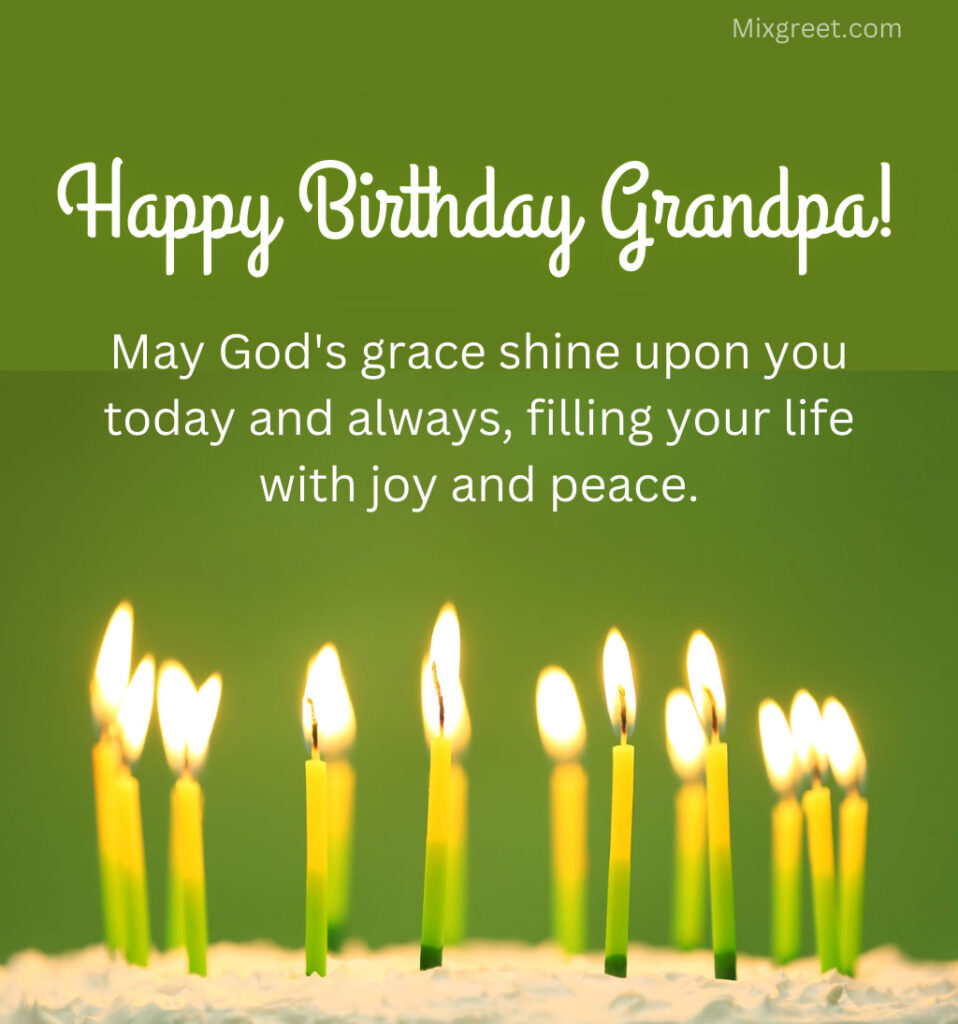 Happy Birthday Grandfather Wishes with Candles