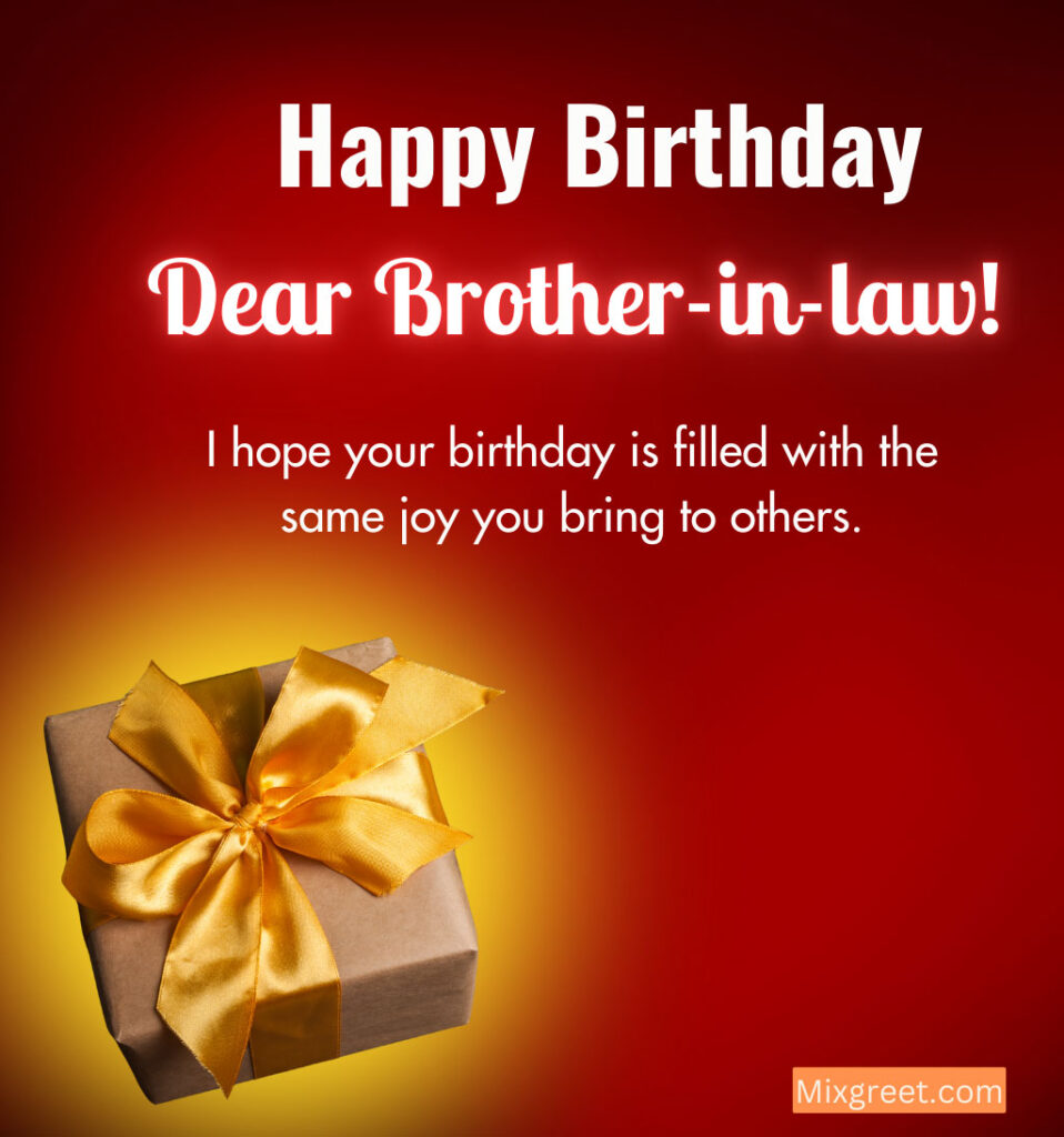 Brother-In-Law Birthday Wishes with Gifts Box