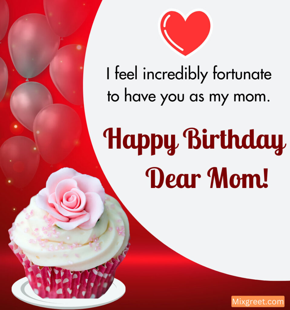 Mom Birthday Wishes with love cake