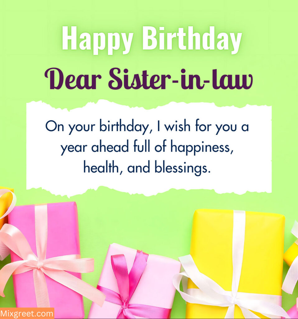 Happy Birthday Wishes for Sister-in-law with Gifts