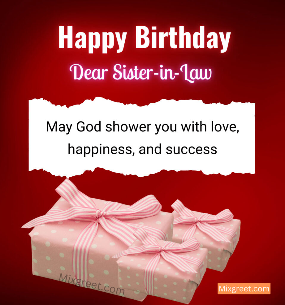 Birthday Wishes for Sister-in-law with Gift Box