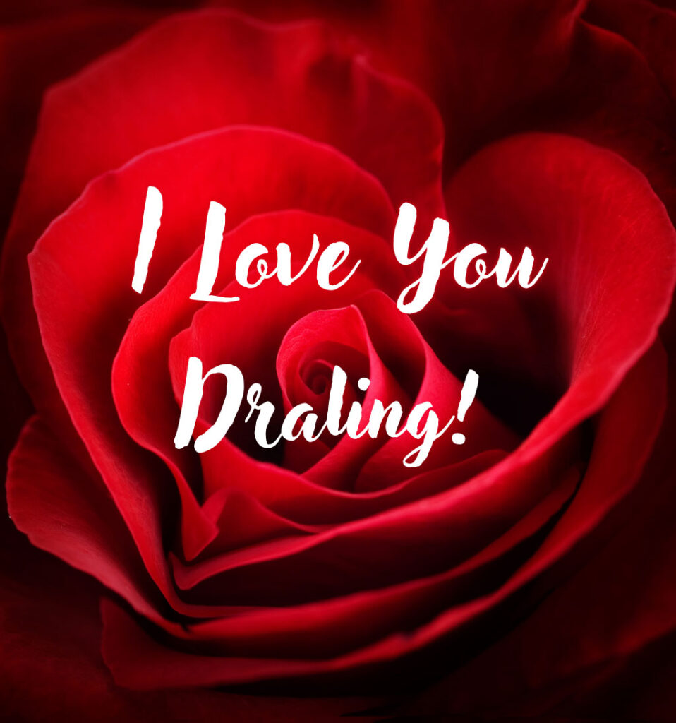 I love you darling with rose