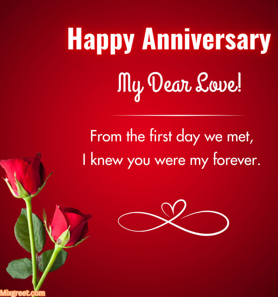 Happy Love Anniversary Wishes for Gf with Rose Flower