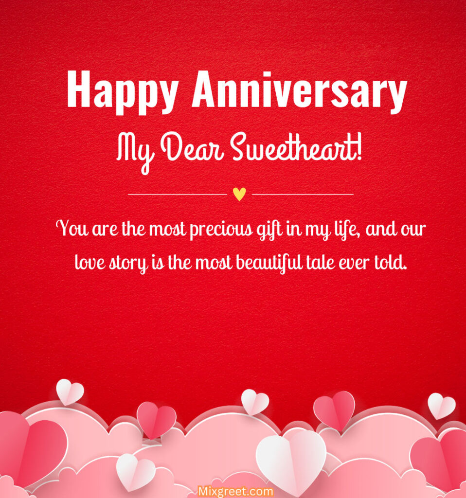 Romantic Love Anniversary Wishes for Sweetheart Lover