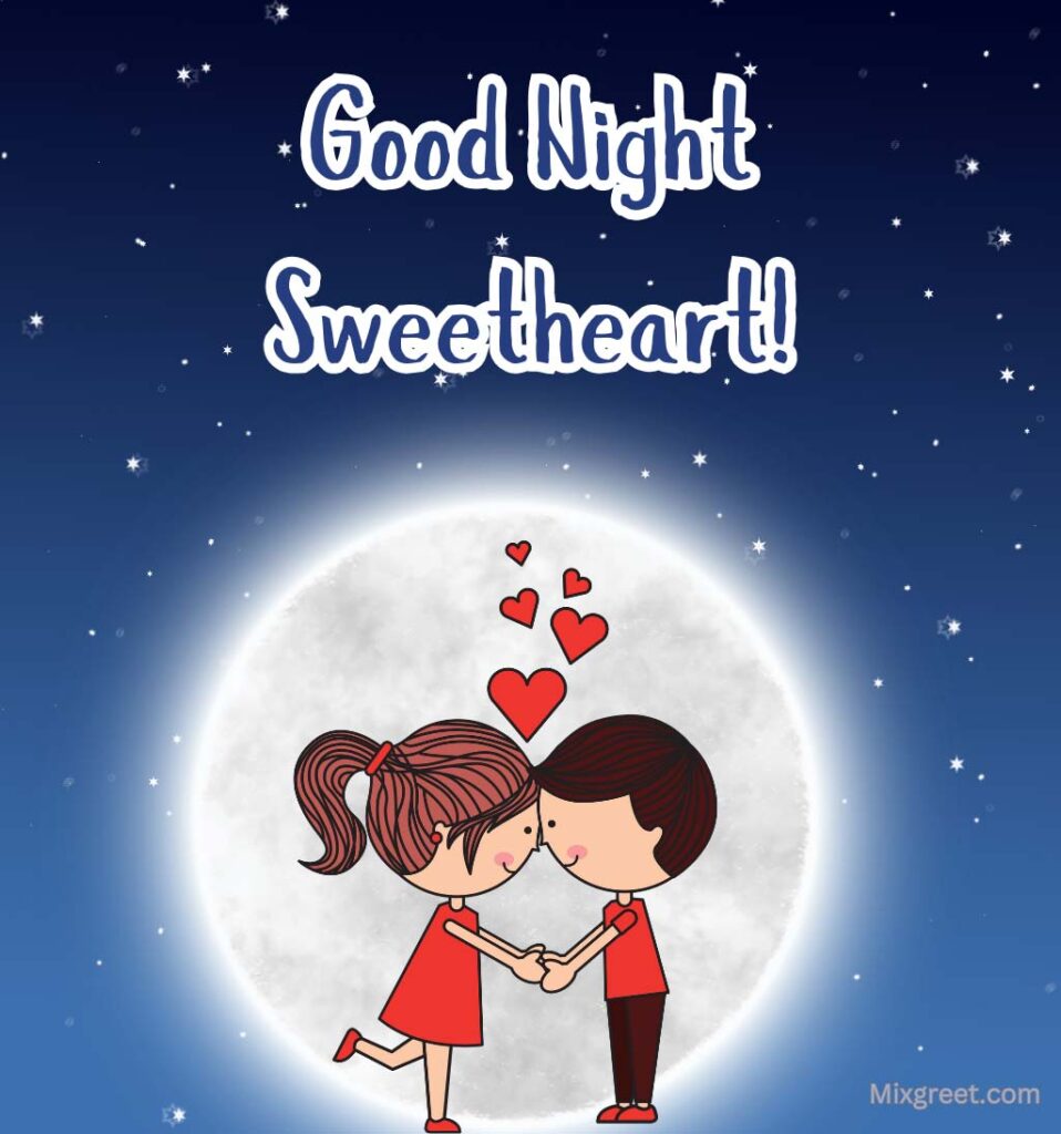 Good Night Sweetheart Images with a Couple Background