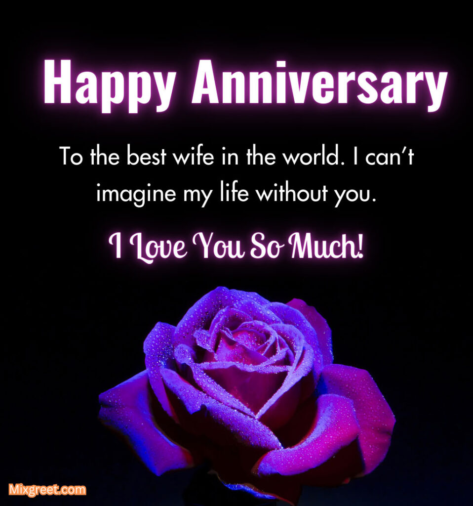 Happy Anniversary Greetings for Wife With Heart Touching Quotes