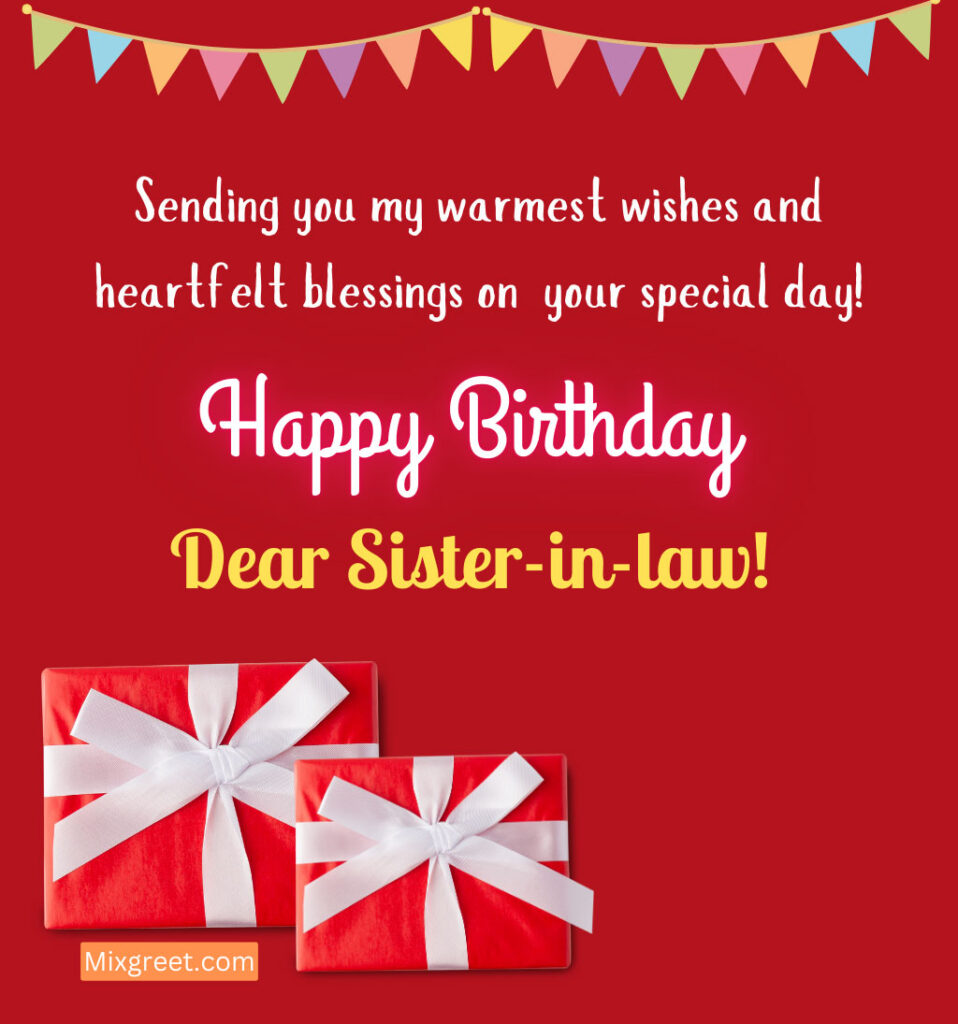 Birthday Wishes for Sister-in-Law with Gift Box