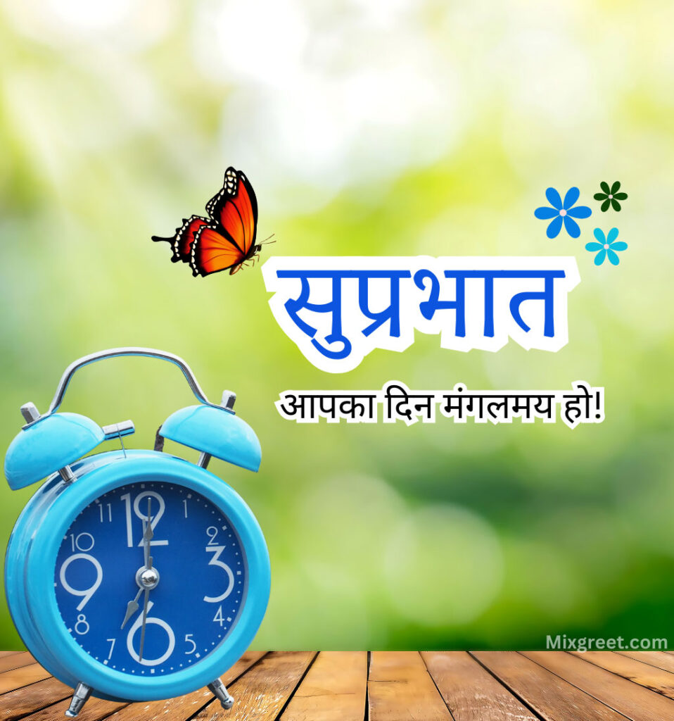 Suprabhat with alarm clock