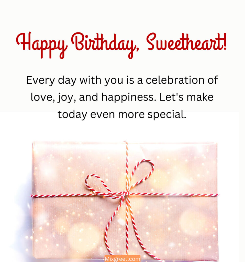 Happy Birthday Sweetheart Images with Romantic Quotes