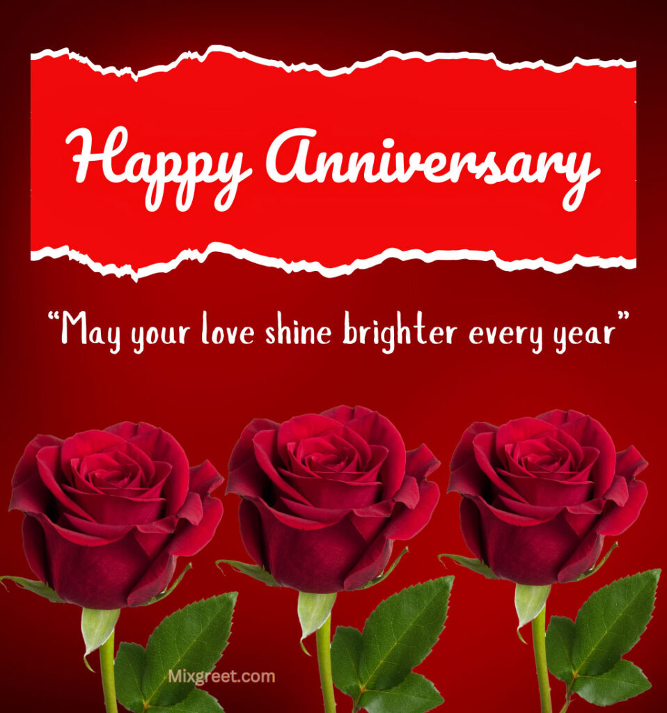 Wedding Anniversary for Friend with Love with rose