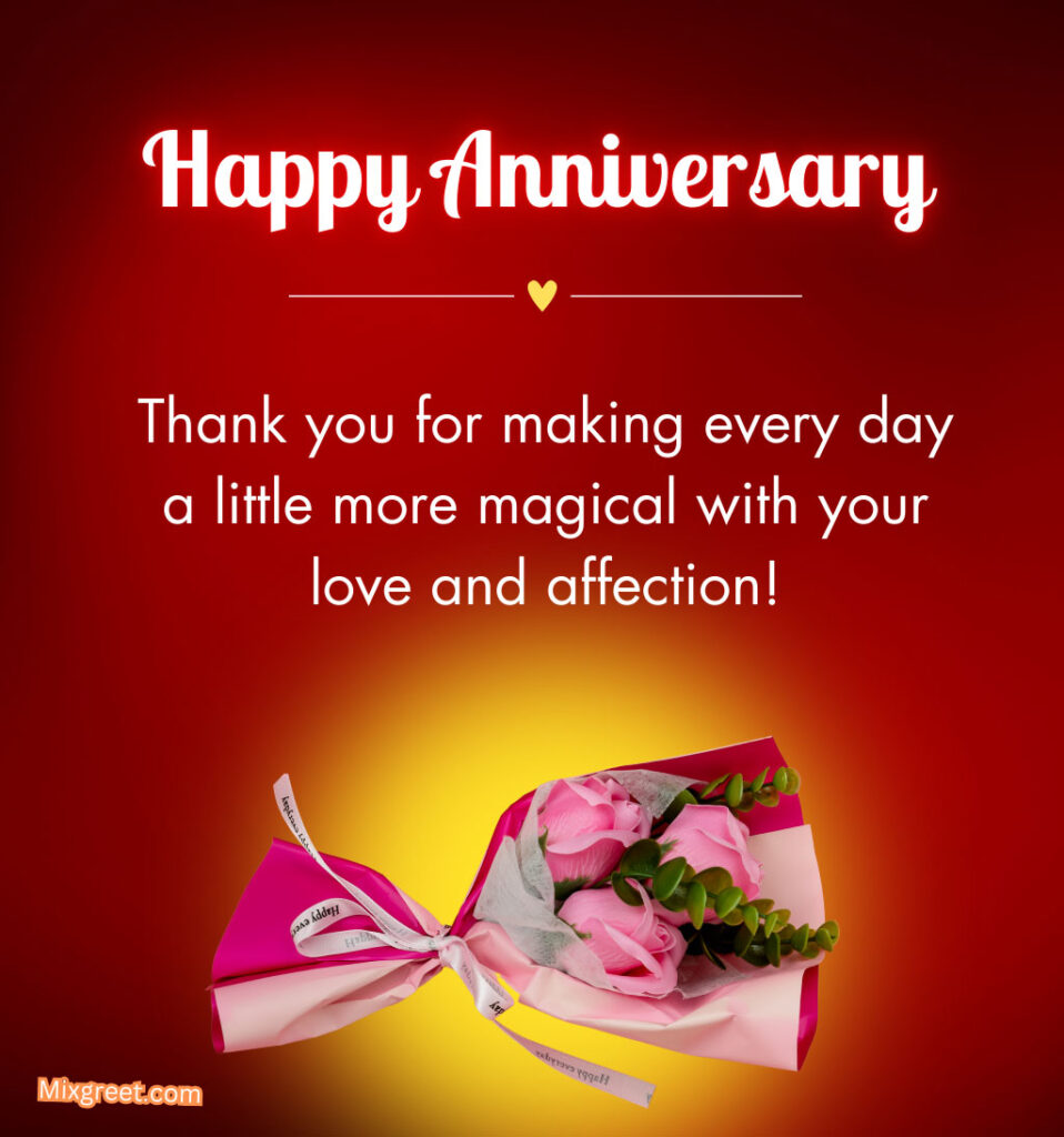 Anniversary Wishes for Wife with Bouquet of Flowers and Beautiful Quotes