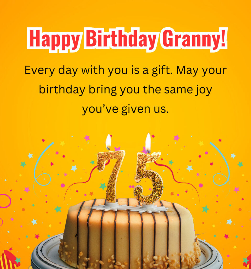 75th Birthday wishes for Grandma