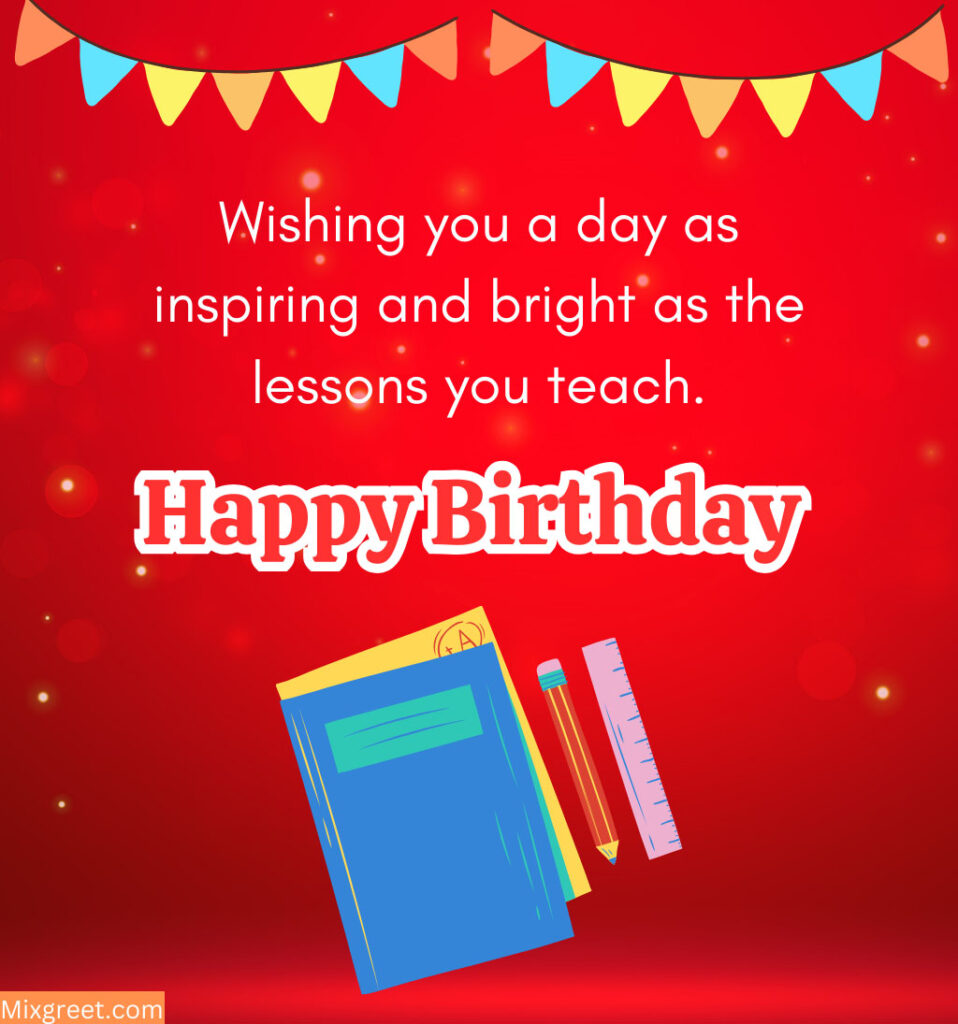 Birthday Wishes Images for School Sir Teacher