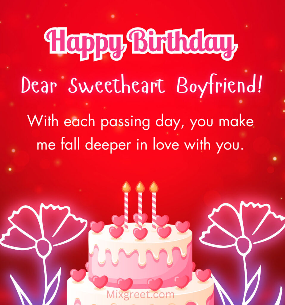 Happy Birthday Boyfriend Images with Love Quotes