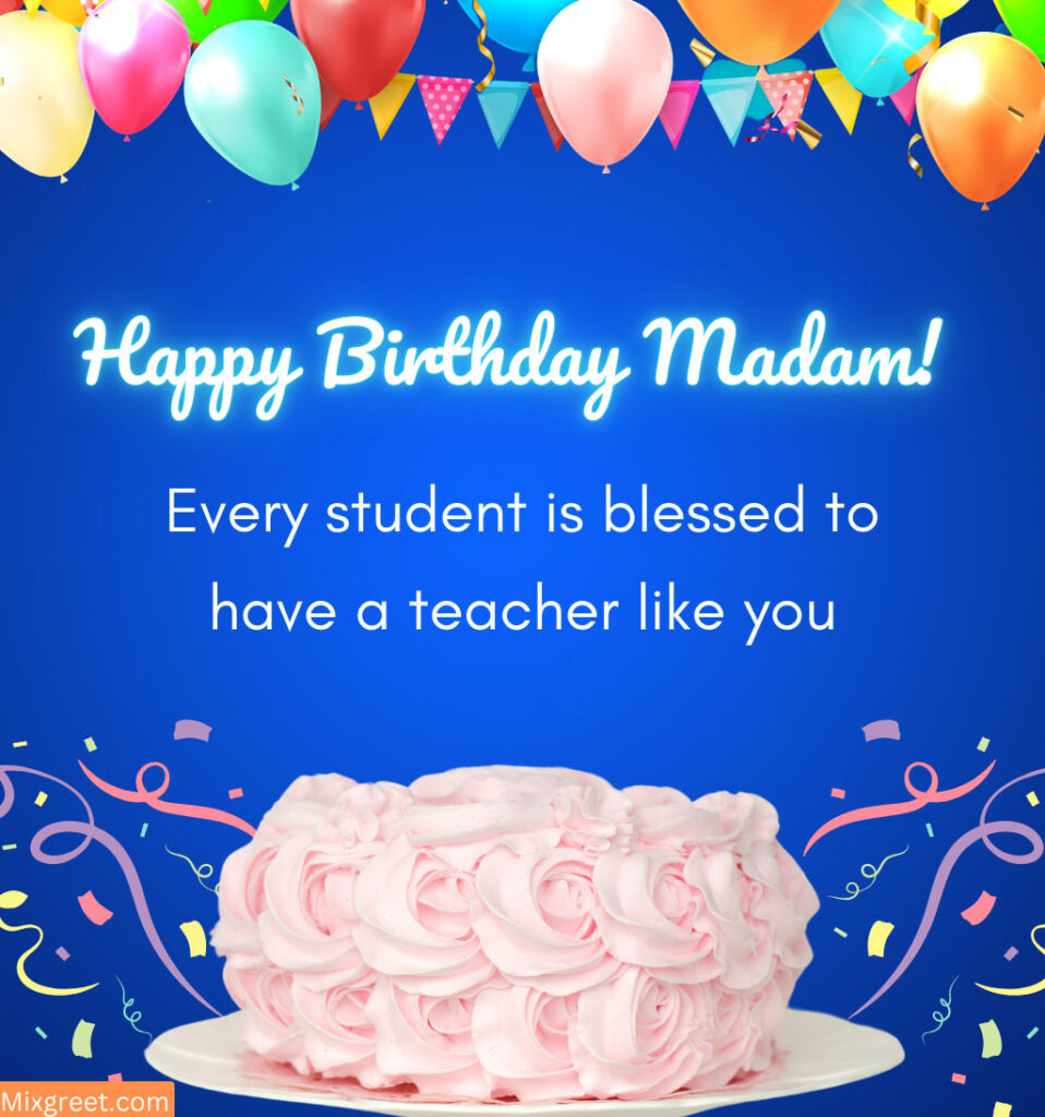 Happy Birthday Wishes for Madam With cake