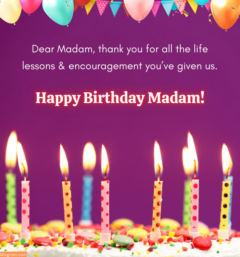 Blessing Birthday Wishes Images for Madam