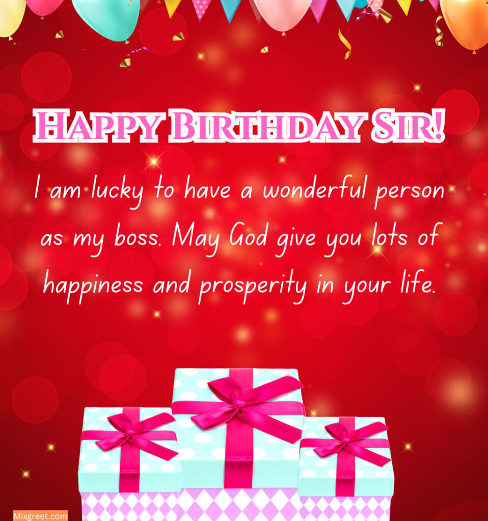 Happy Birthday Images for Boss with Gifts