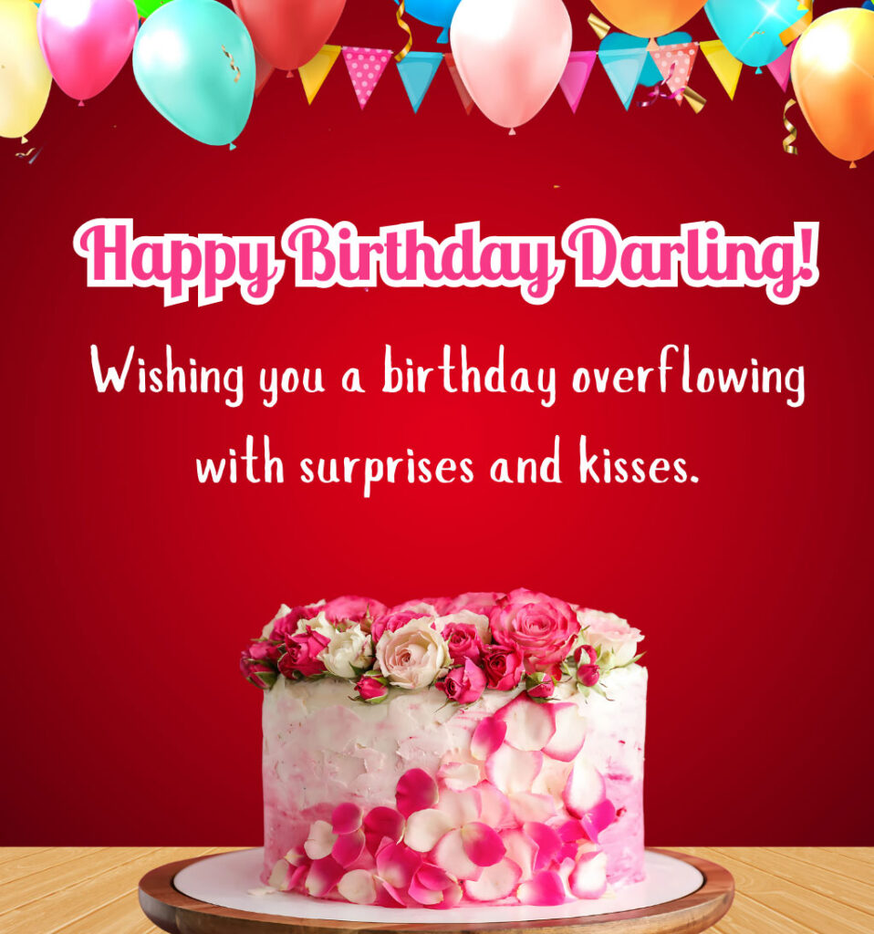 Happy Birthday Darling images for Boyfriend with Cake