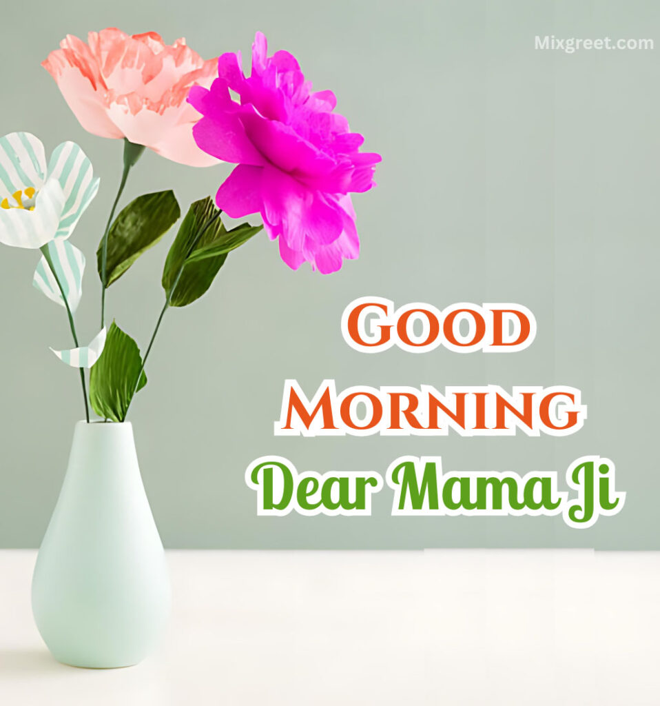 Good Morning Mama Ji Images with Flowers