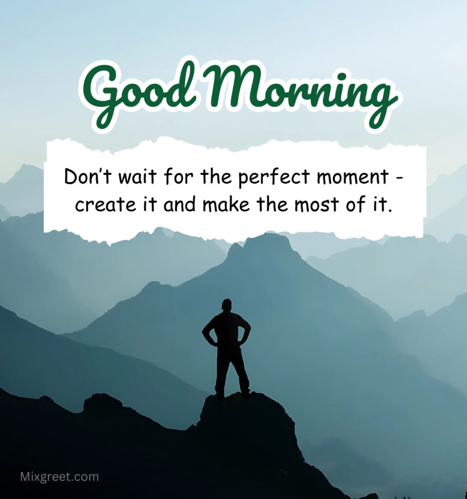 Inspiring Good Morning Images with Mountain Background