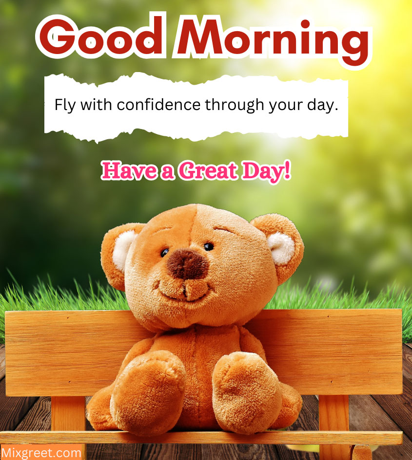 Good Morning Wishes with Teddy Bear