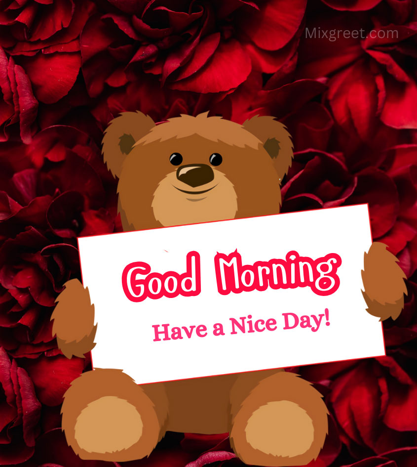 Teddy with Good Morning Wishes