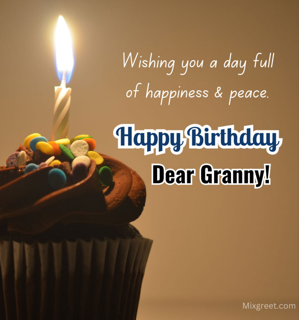 Heartfelt Birthday Wishes for Granny with Cake