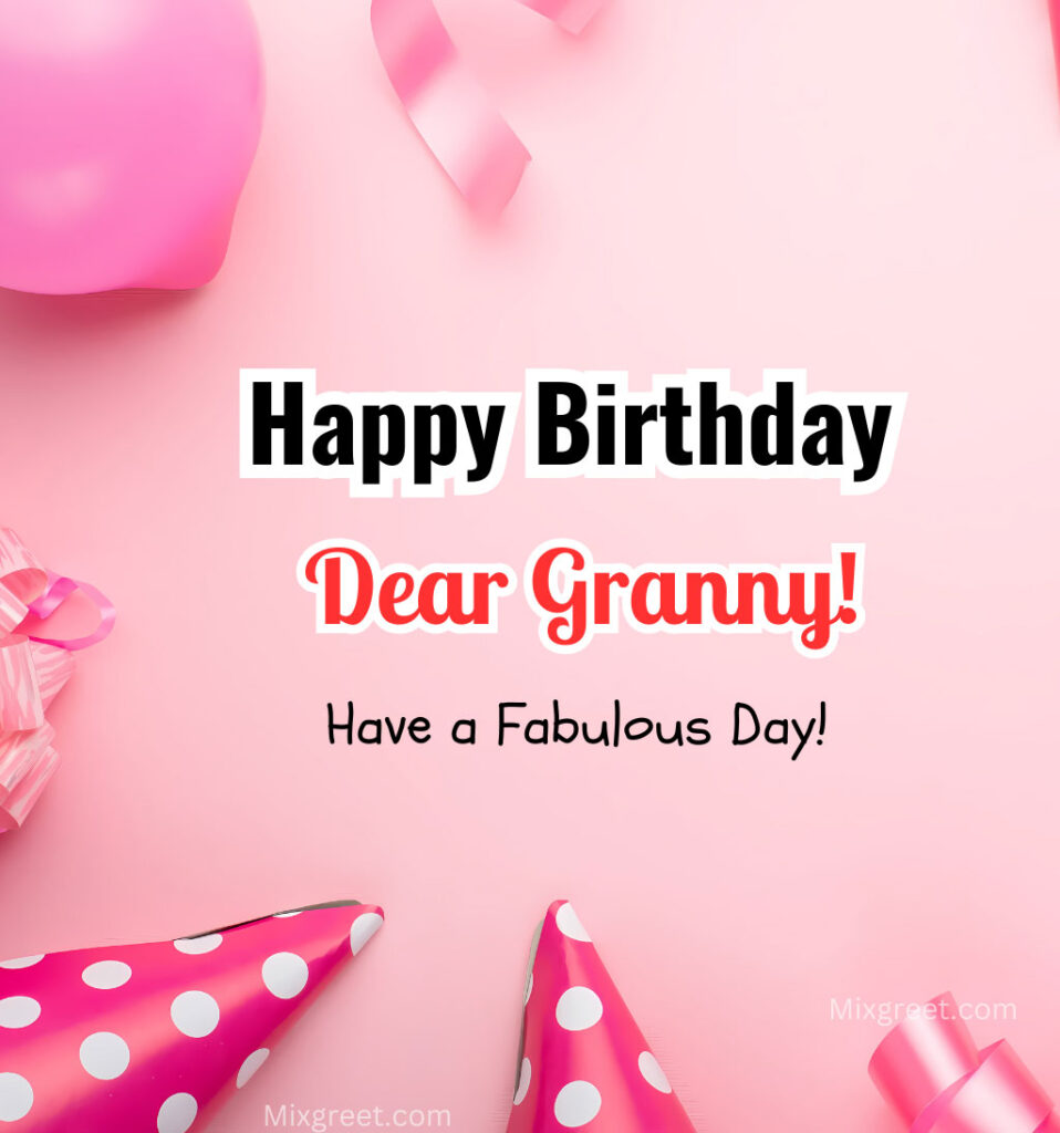 Heartfelt Birthday Wishes for Granny with Cake