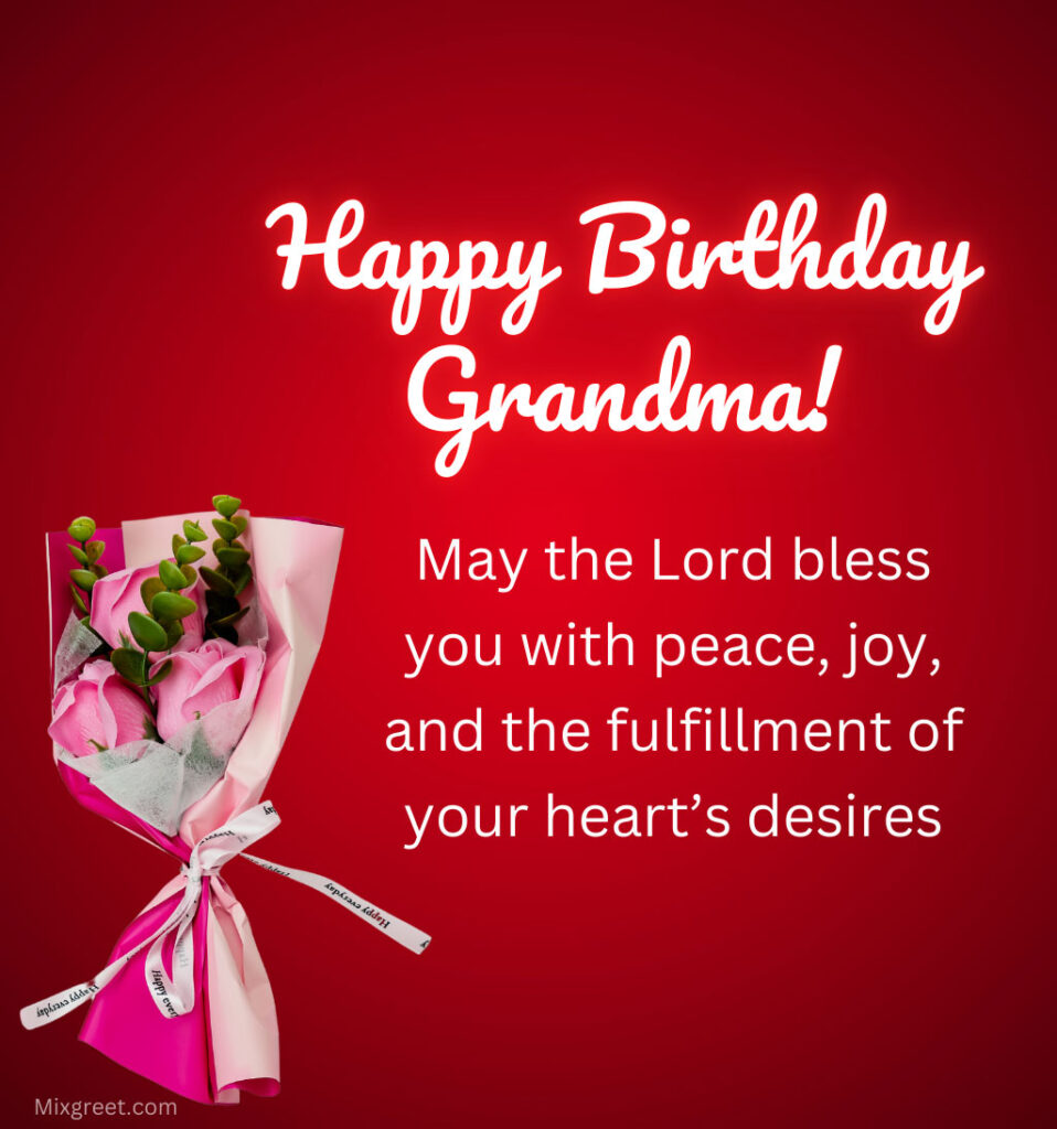 Happy Birthday Grandma Images with Flowers Bouquet