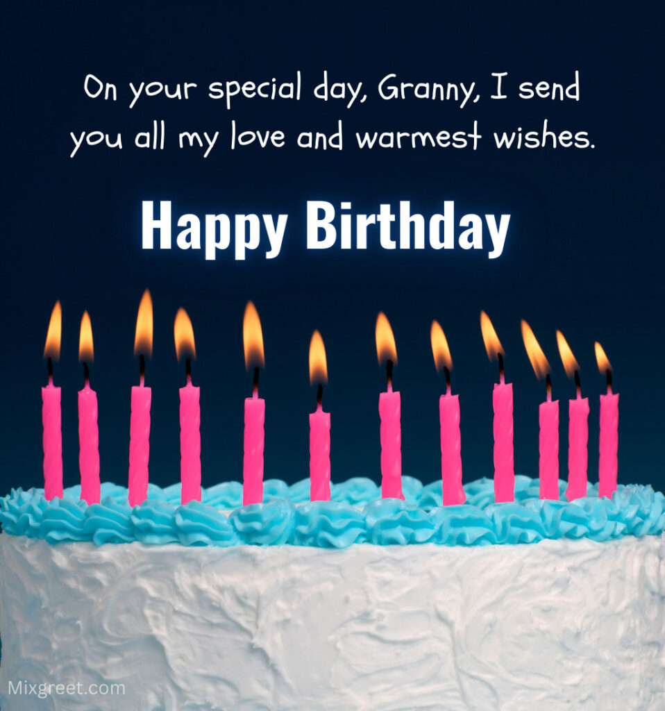 Happy Birthday Images for Granny with cake