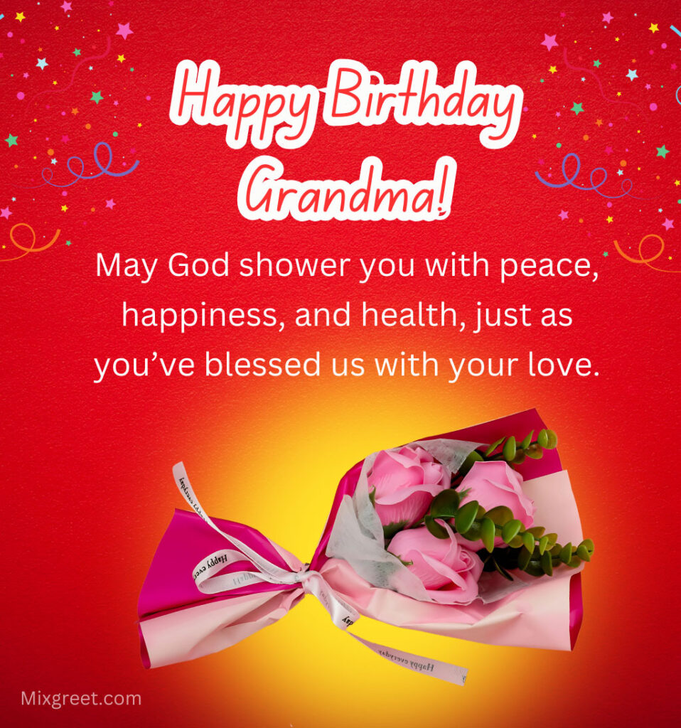 Happy Birthday Images for Granny with Flowers