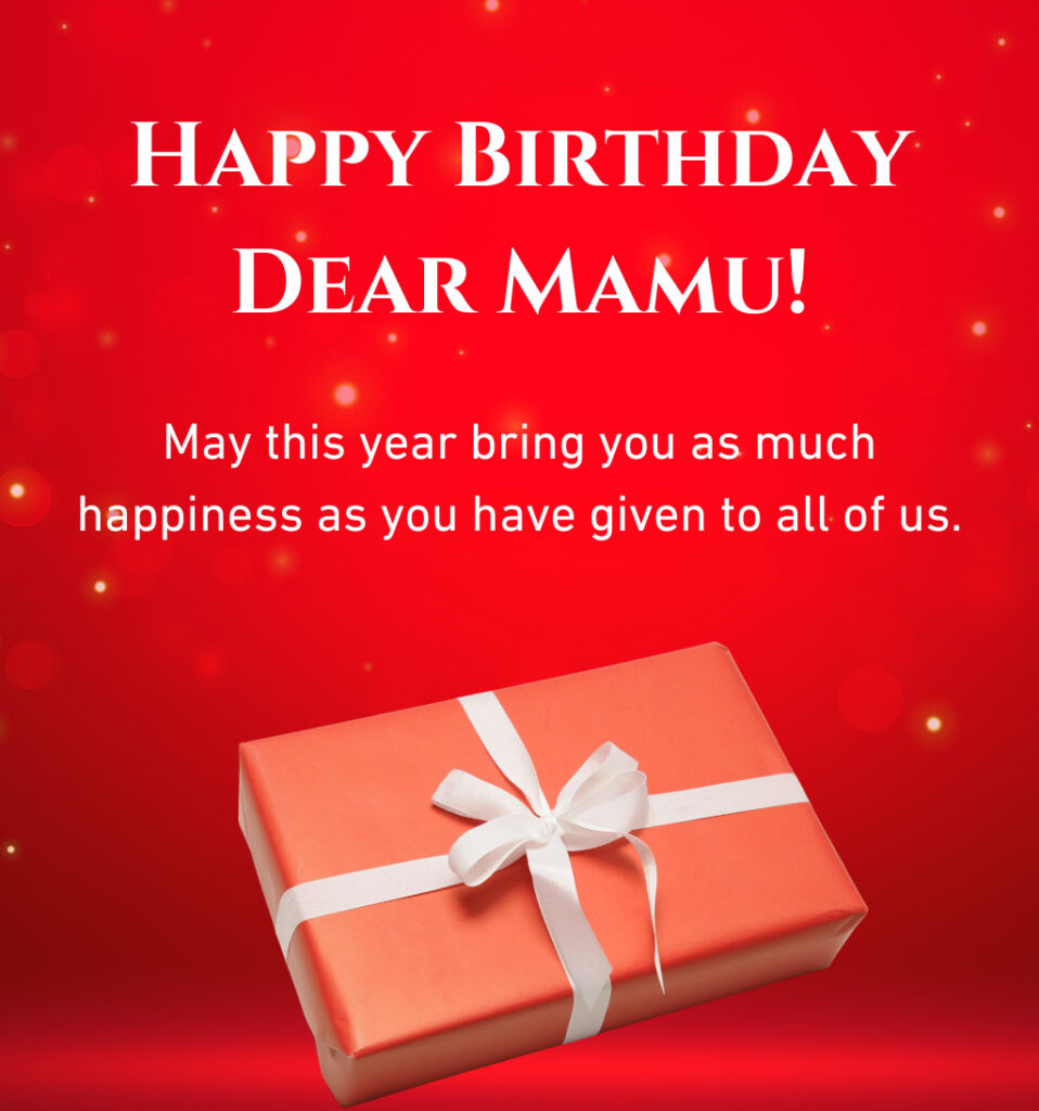 Happy Birthday Images for mama ji with Gift Box