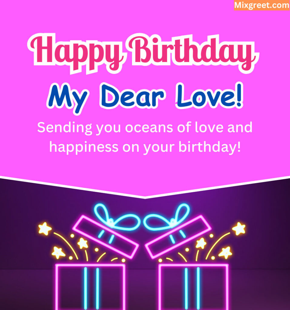 Neon Vibrant Happy Birthday Images