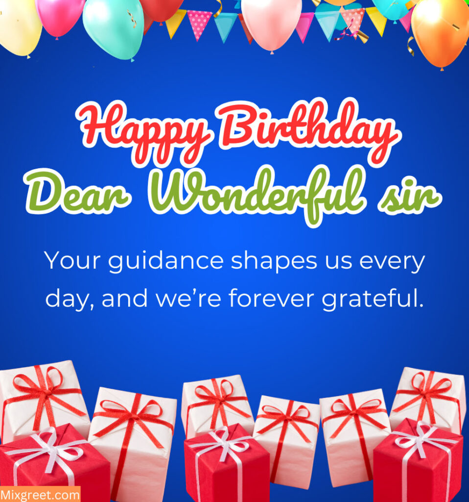 Happy Birthday Images for Teacher with Gifts