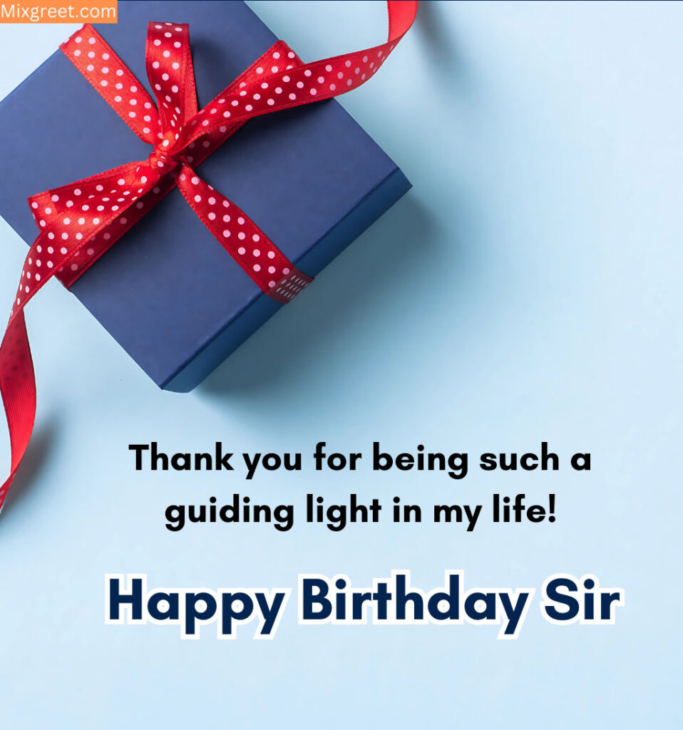 Happy Birthday Wishes for Sir with Gift Box