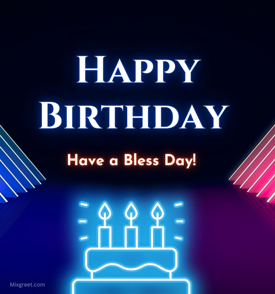 Neon Happy Birthday Images 