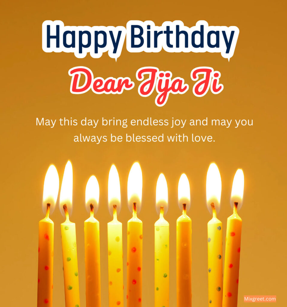 Happy Birthday Wishes Images for Jija Ji With Candles