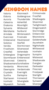 Cool Names for a Kingdom